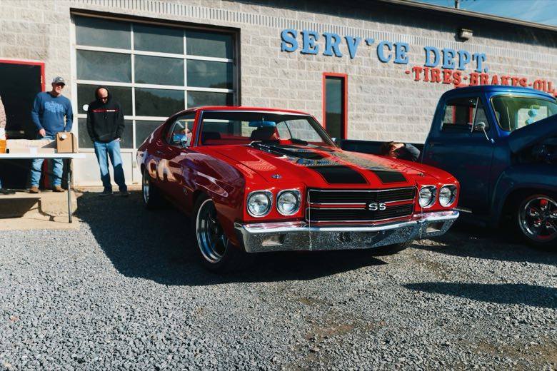 Appalachian Automotive shop and classic muscle car